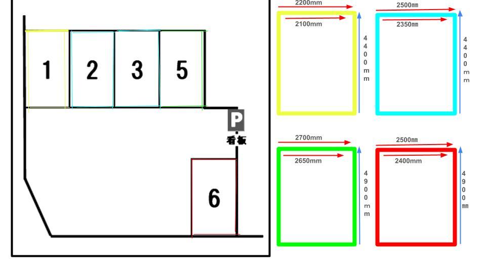 本町ＫＴパーキングの駐車配置図
