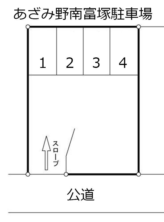 あざみ野南富塚駐車場の駐車配置図