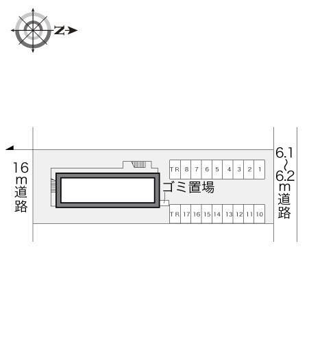 アーバンロフト東鯖江(13367)の駐車配置図