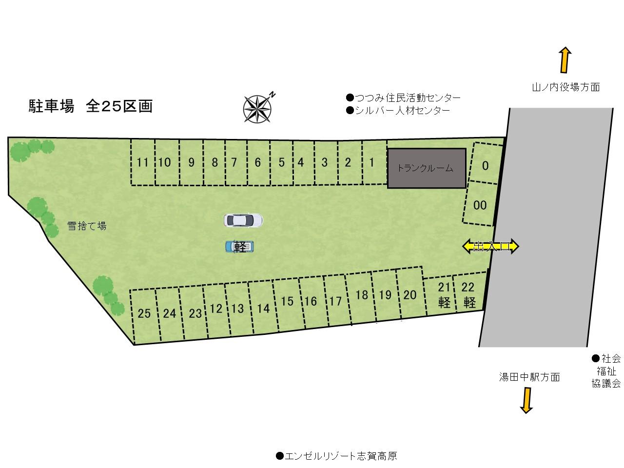 マルトミパーキング第1の駐車配置図