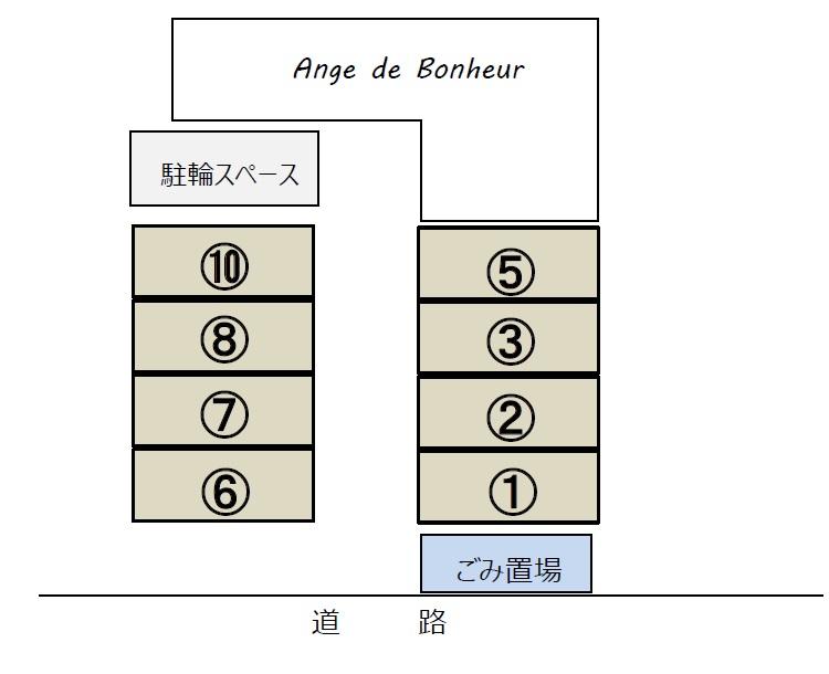 Ange de Bonhuer駐車場の駐車配置図