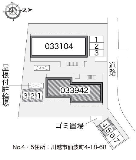 カーニバルⅡ(33942)　敷地外駐車場の駐車配置図