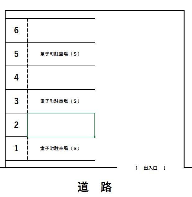 童子町駐車場(K)の駐車配置図