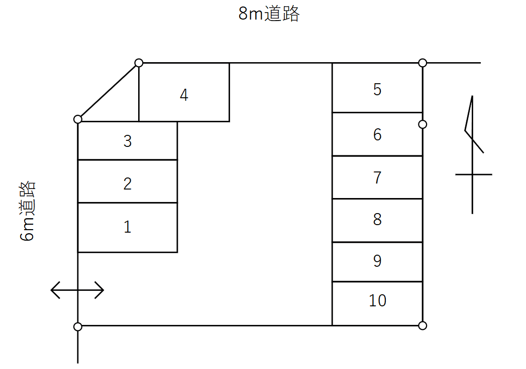 馬渡UD駐車場の駐車配置図