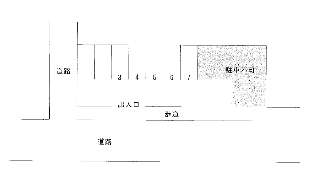 山本駐車場の駐車配置図