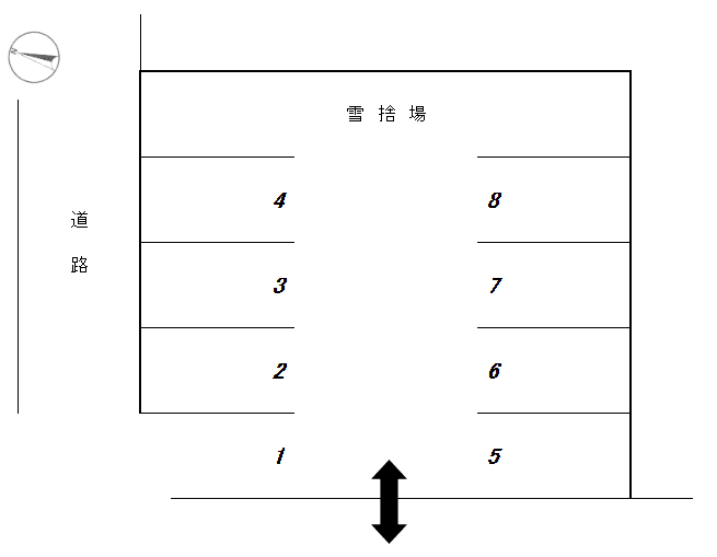 石渡３丁目駐車場の駐車配置図