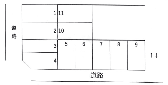16740駐車場の駐車配置図