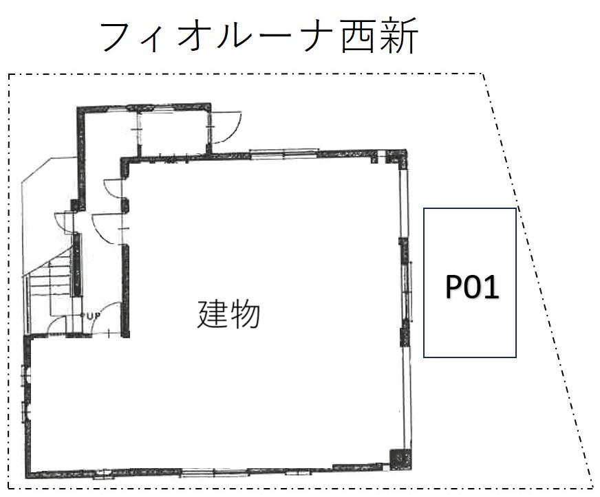フィオルーナ西新の駐車配置図