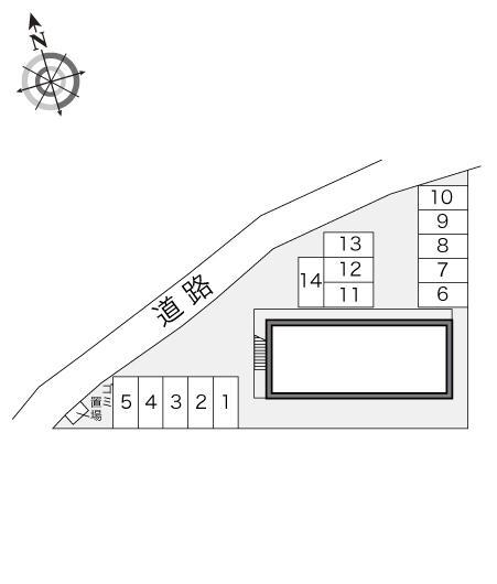 ボヌールＯＵＴＵＫＡ(13445)の駐車配置図