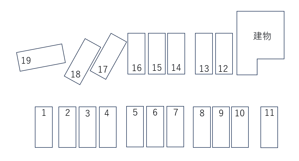 赤嶺駐車場/515の駐車配置図