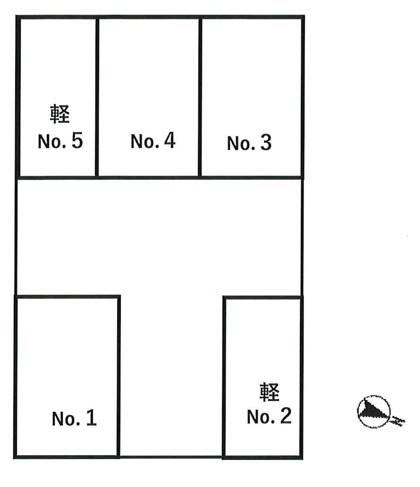 髙信駐車場の駐車配置図
