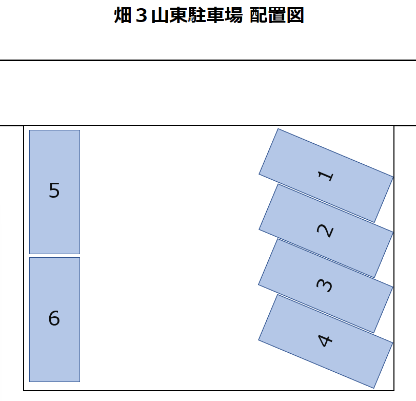 畑3山東駐車場の駐車配置図