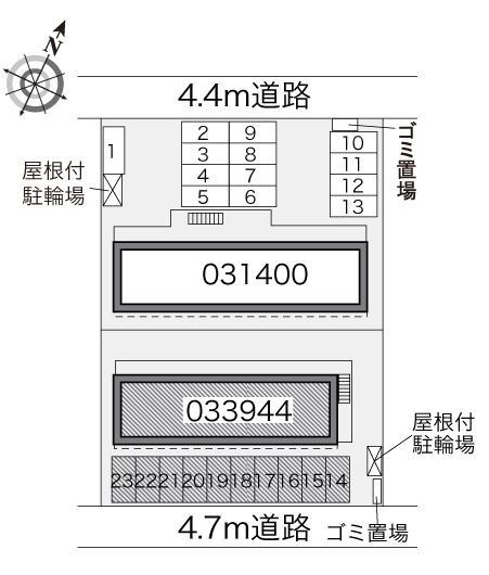 ひそこＢ(33944)の駐車配置図