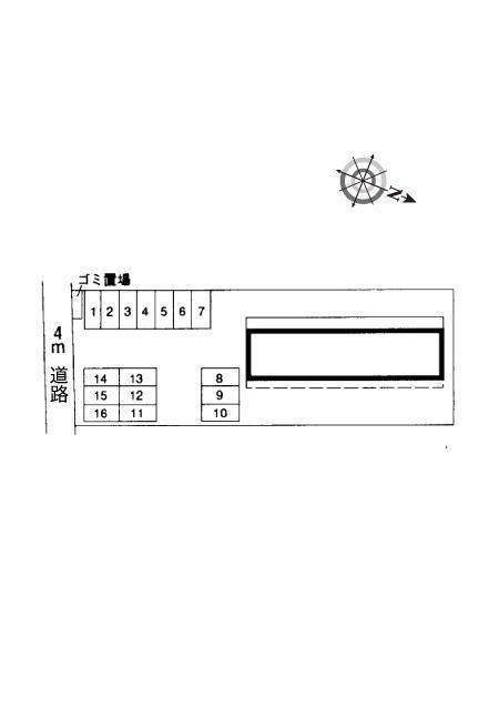 テルージュ(9808)の駐車配置図