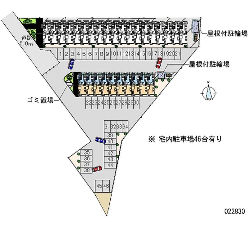 サニーコートＢ(22830)の駐車配置図