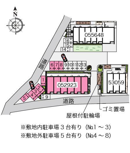 さくら(52923)　敷地外駐車場の駐車配置図