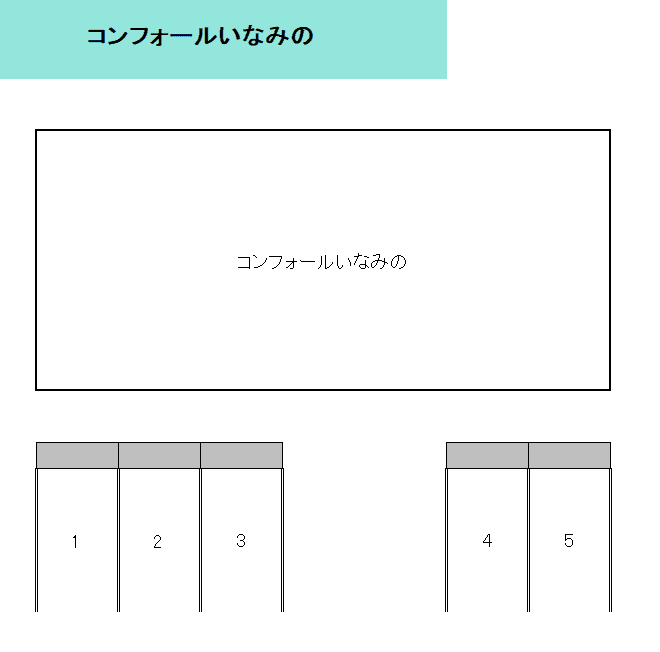 コンフォールいなみの駐車場の駐車配置図