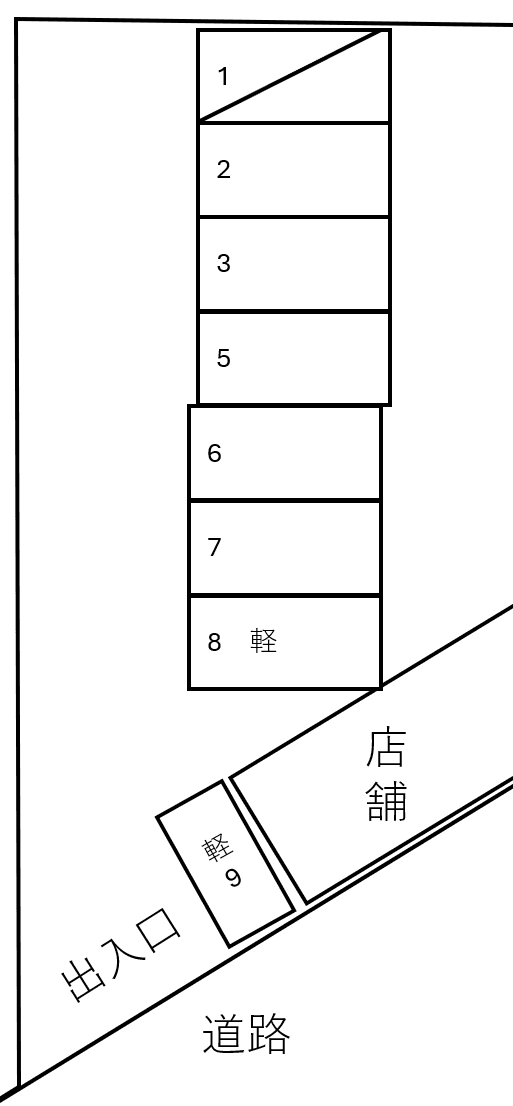 スミカワパーキングの駐車配置図