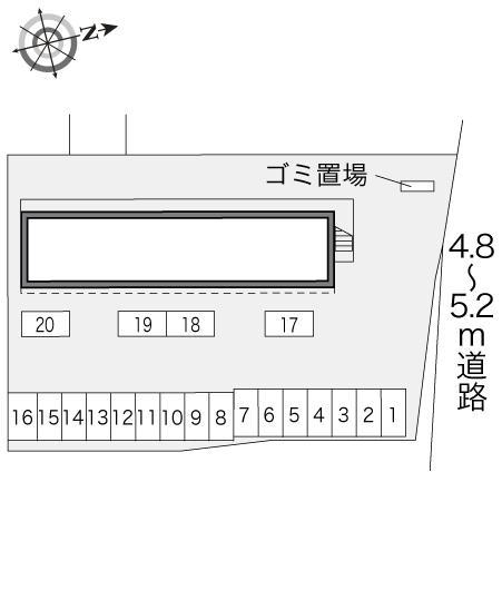 花葉Ｂ(17225)の駐車配置図