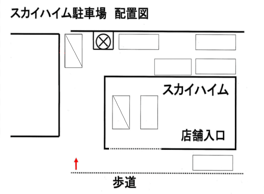 スカイハイムの駐車配置図