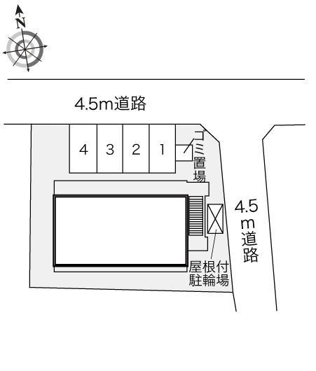 千里山西(24067)の駐車配置図