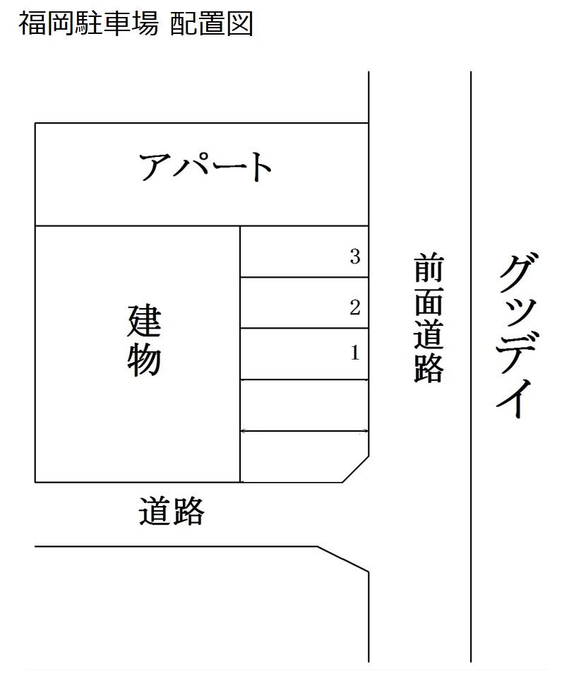 福岡駐車場の駐車配置図