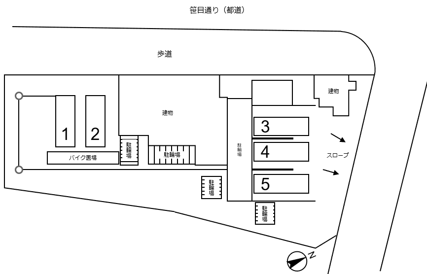 ウイングヒルズ高野台の駐車配置図