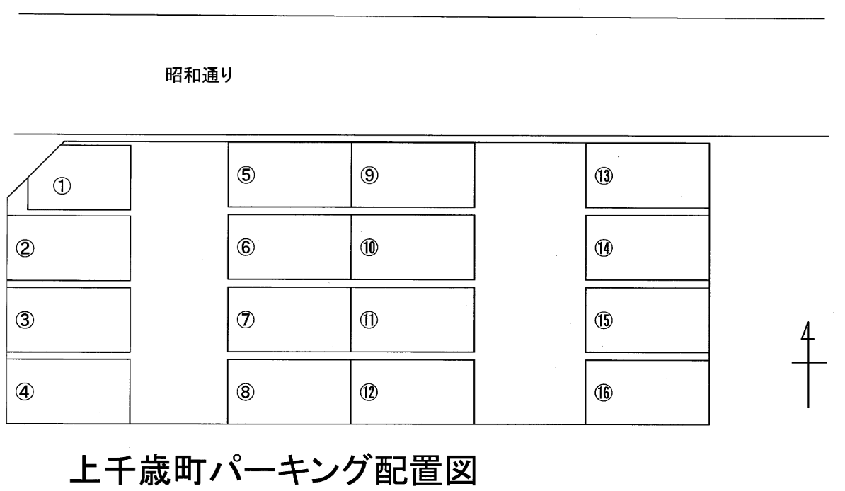 上千歳町パーキングの駐車配置図