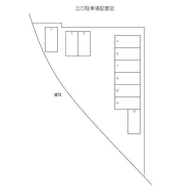 江口駐車場の駐車配置図