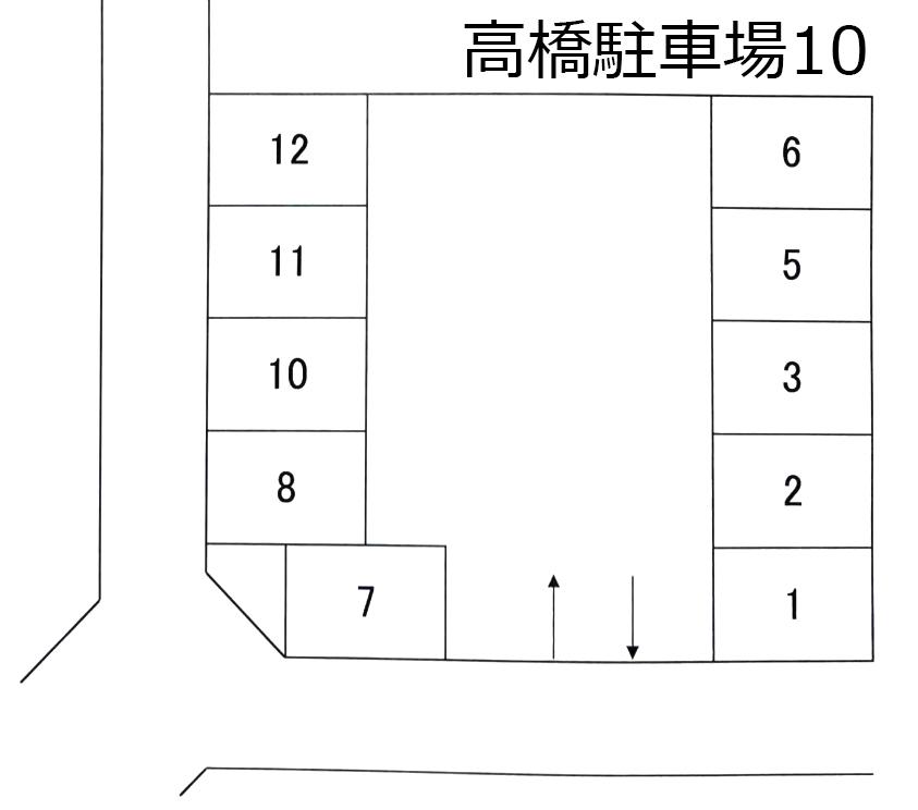 高橋駐車場の駐車配置図