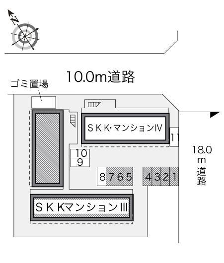 ＳＫＫ・マンションⅢ(22102)の駐車配置図