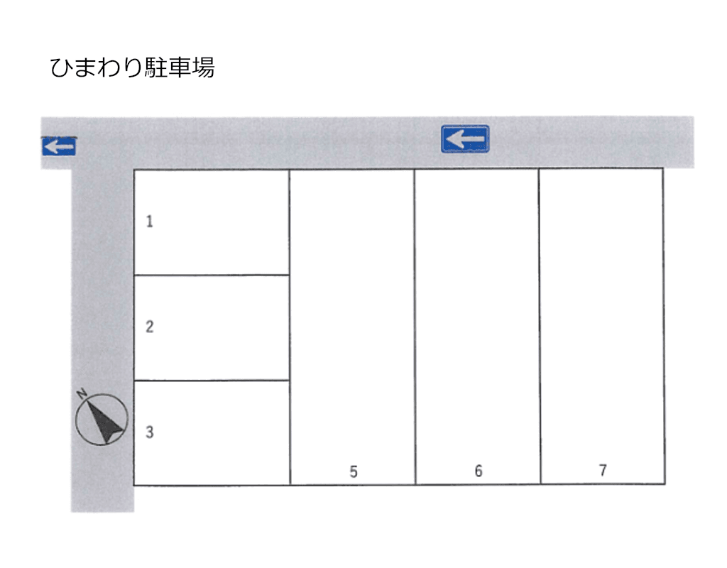ひまわり駐車場の駐車配置図