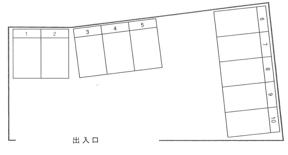 西浦駐車場Ｄの駐車配置図