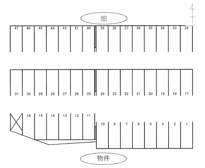大清水第五パーキングの駐車配置図