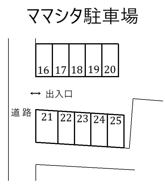 ママシタ駐車場の駐車配置図