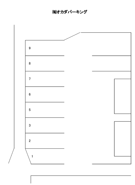 ㈲オカダパーキングの駐車配置図