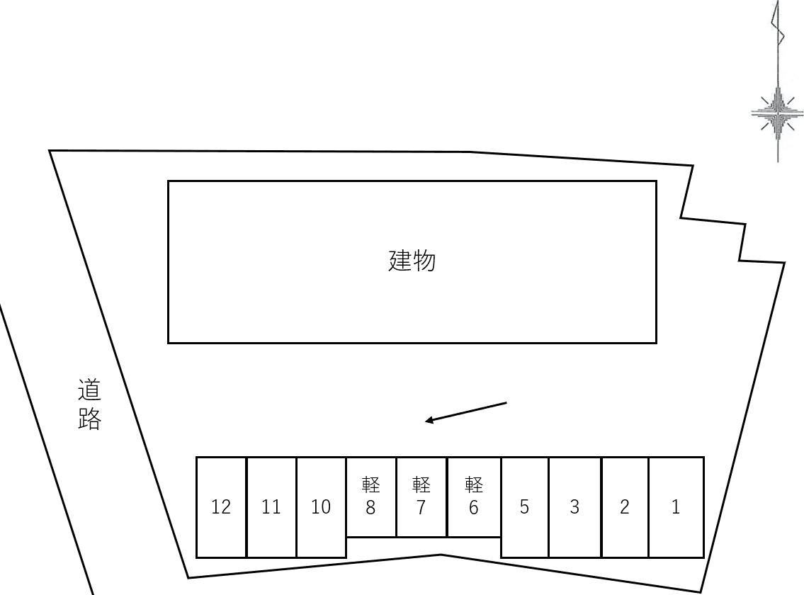Ｖｉｌｌａ　Ａｒｃｅｌｉａの駐車配置図