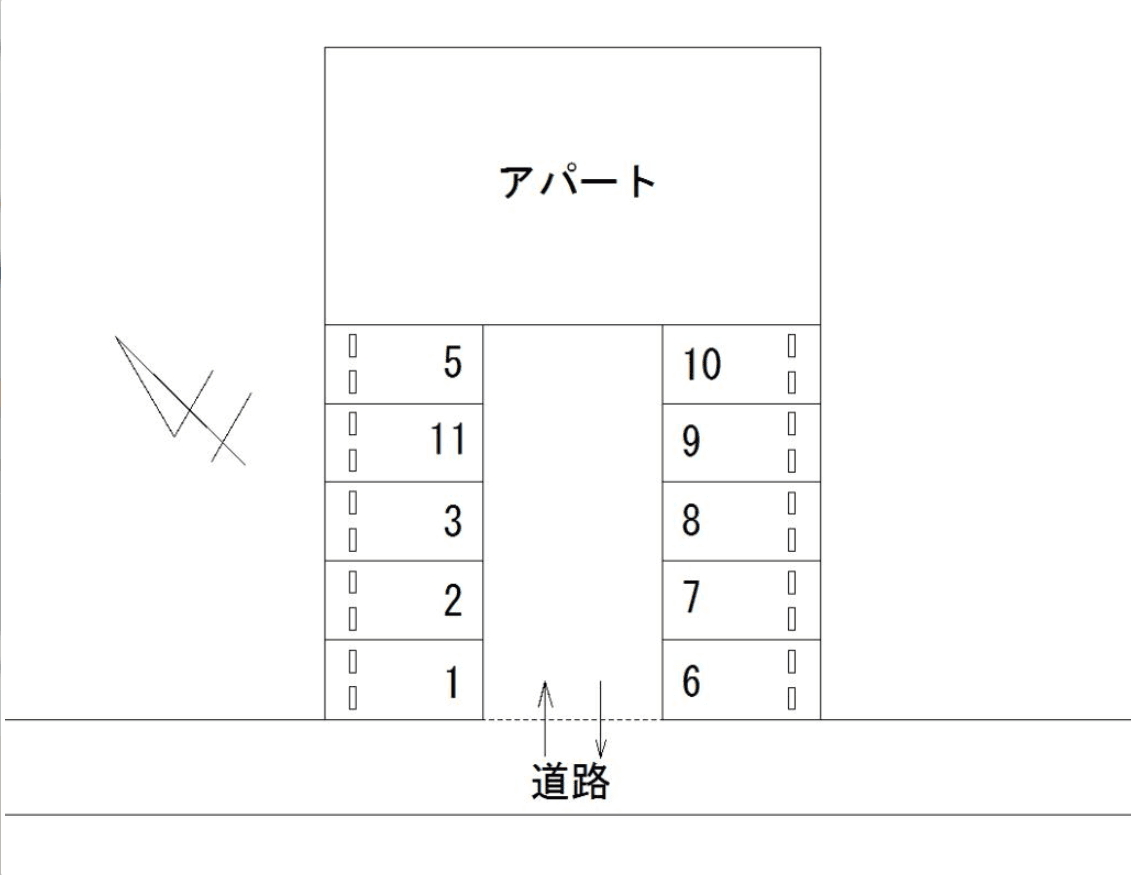 FKグランパルク月極駐車場の駐車配置図