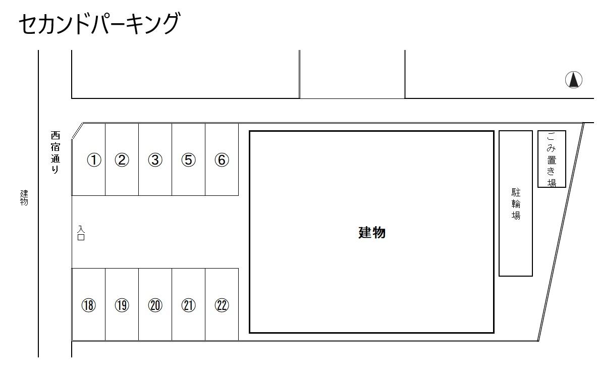 セカンドパーキングの駐車配置図