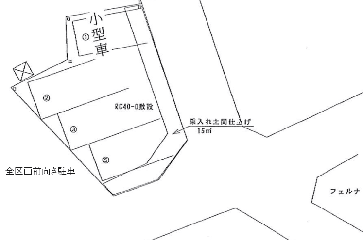 金谷町三丁目113番駐車場の駐車配置図