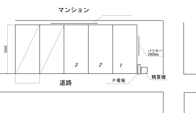 ミノラスパーキング西馬込１丁目の駐車配置図