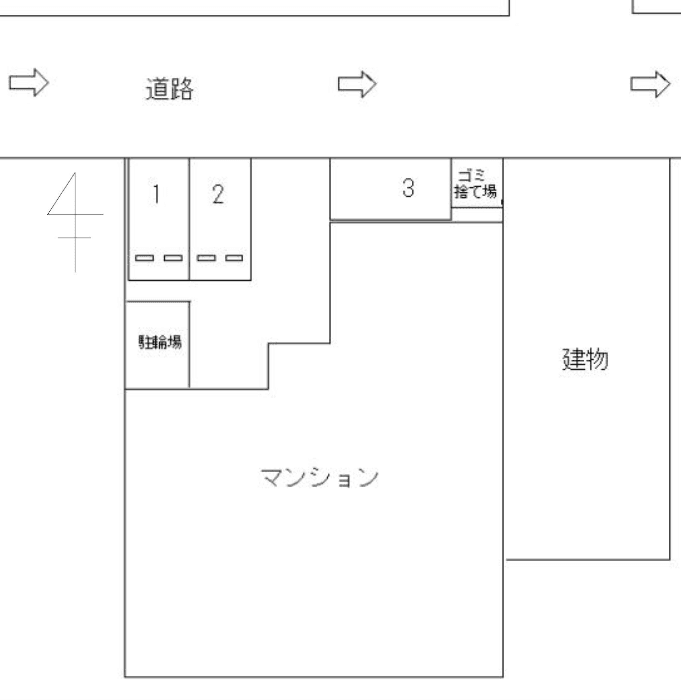 FK平野本町4丁目駐車場の駐車配置図