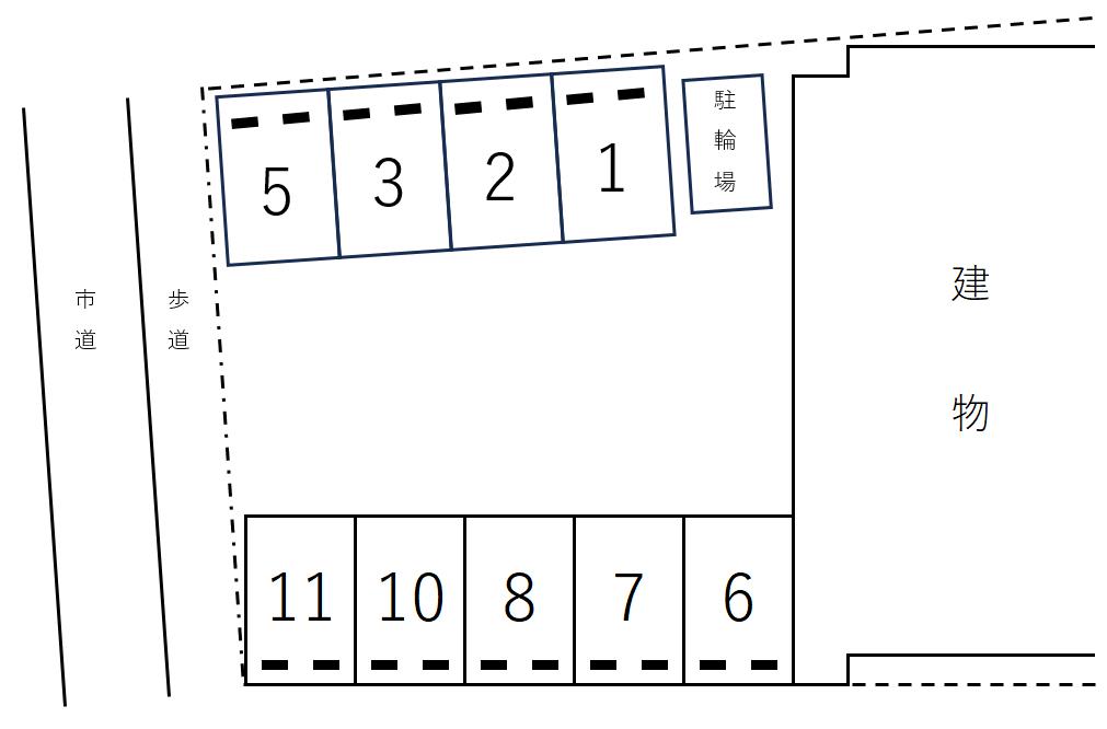 80065CASAVERDEの駐車配置図
