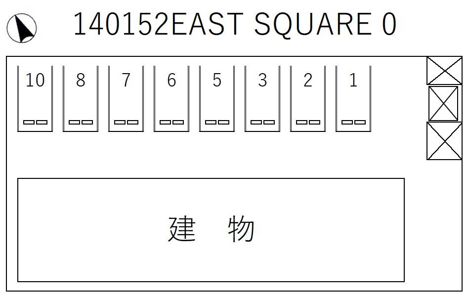 EAST　SQUARE　0の駐車配置図