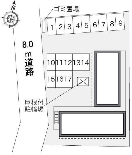 あしがら(34042)の駐車配置図