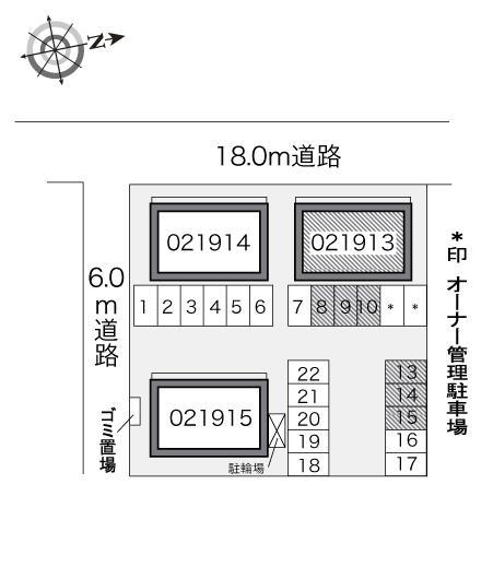 ＧＲＥＥＮＶＩＥＷ５(21913)の駐車配置図