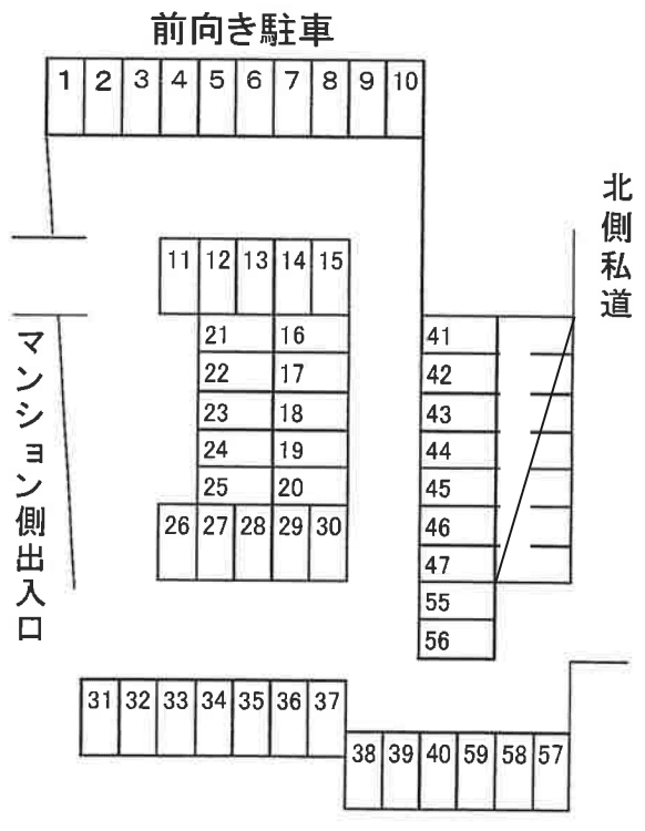 榎本学校前駐車場２の駐車配置図