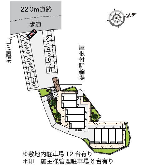 クレイノシンシアガーデン(54640)の駐車配置図