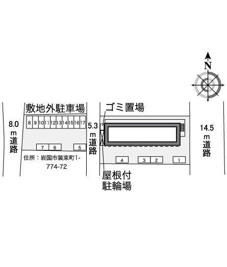 サユーレ岩国(35212)の駐車配置図