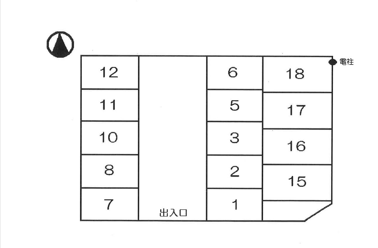 内田町②の駐車配置図